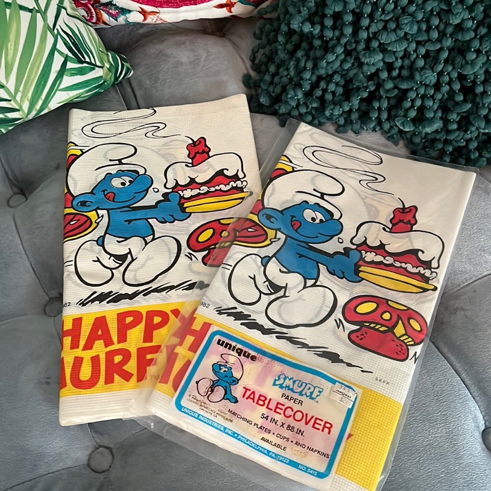 Vintage Smurf tablecloths